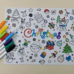 coloring mats & markers